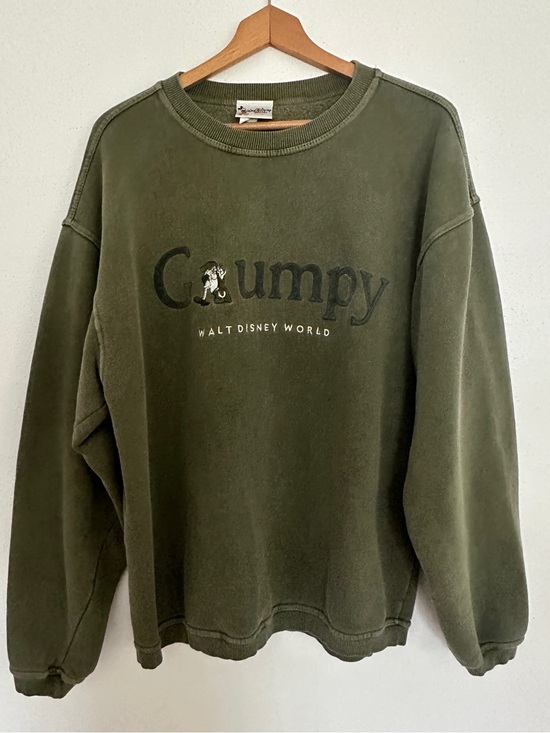 Disney Other - VTG Disney World Grumpy Sweatshirt Unisex Large Green Embroidered Crewneck